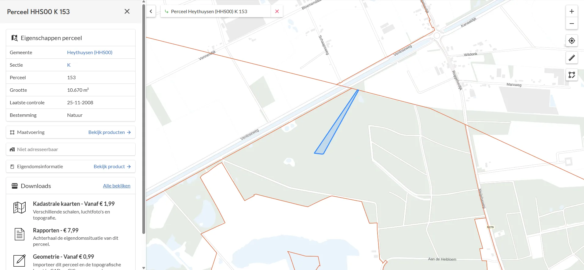 Bosperceel Heythuysen - Limburg - HHS00 K 153 - Afbeelding 2