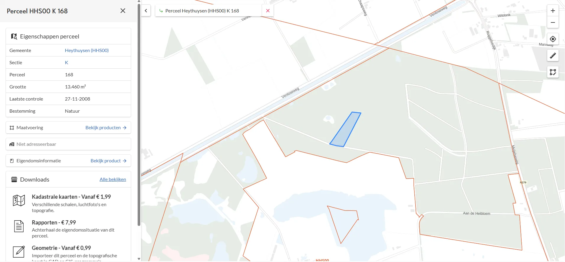 Bosperceel Heythuysen - Limburg - HHS00 K 168 - Afbeelding 2