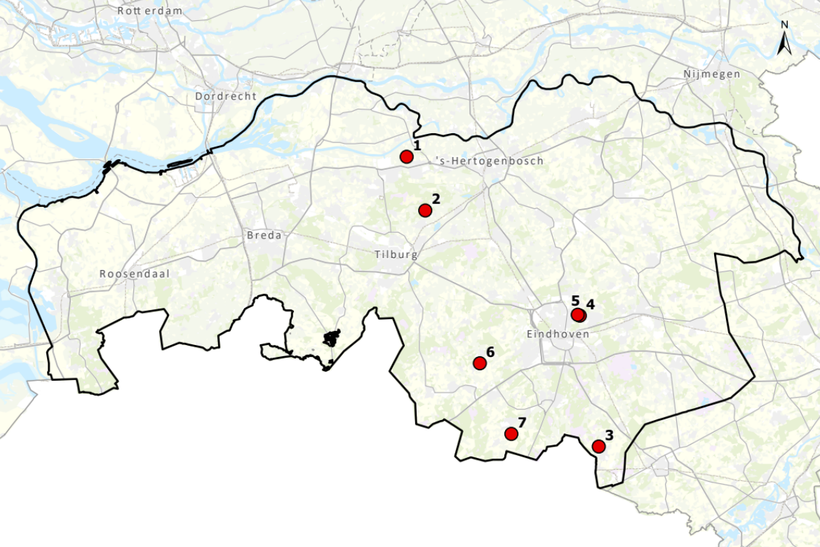 Natuurgrond op 7 locaties in Brabant